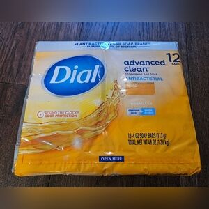 Dial Complete Antibacterial Deodorant Bar Soap Advanced Clean Gold 4 oz 12 Bars.